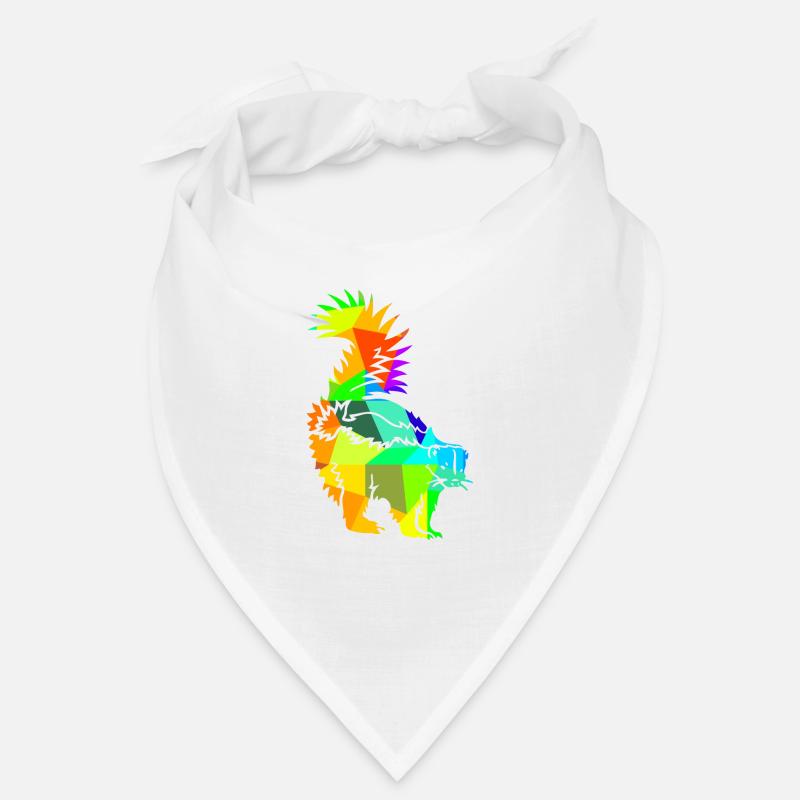 Skunk arc-en-ciel animaux polygone Bandana