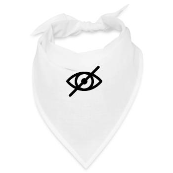 Schauen Sie nicht! - Bandana - Weiß - Vorne