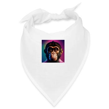 Frecher Affe - Bandana - Weiß - Vorne