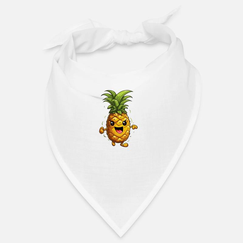 Danse Dessin animé Ananas - Bandana - blanc