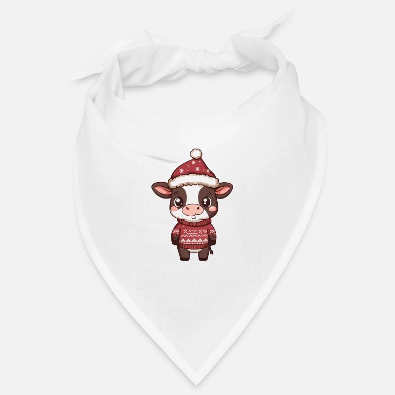 Cow Christmas Comic Bandana