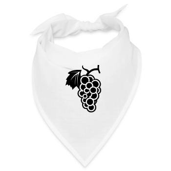 Weintraube - Bandana - Weiß - Vorne