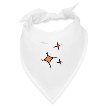 Sternchen. Drei bunte Sterne, hand gezeichnet. - Bandana - Weiß - Vorne
