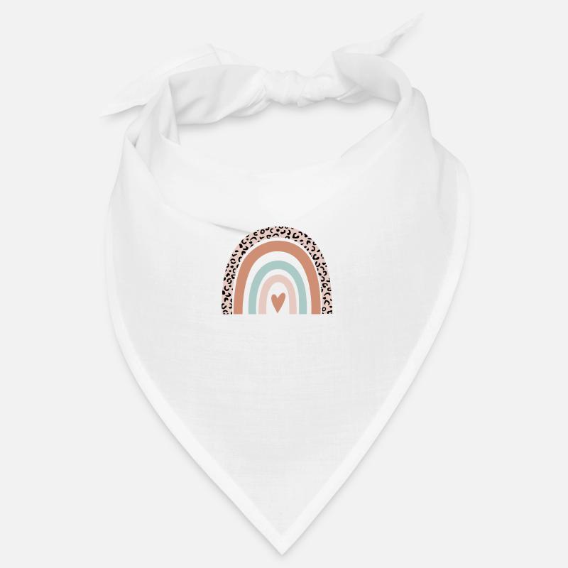 Friseur Regenbogen Leopard Lustiger Friseur - Bandana - Weiß