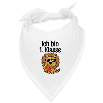 Ich bin 1 Klasse Löwe - Bandana - Weiß - Vorne