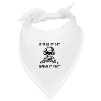 Schlafen bei Tag Gaming bei Nacht - Bandana - Weiß - Vorne