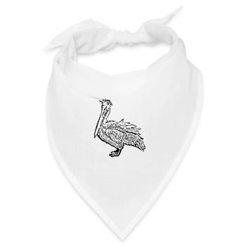 Pelikane Vogel Vögel Pelecanus - Bandana - Weiß - Vorne