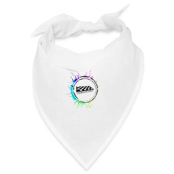 Schachbrett symbol - Bandana - Weiß - Vorne