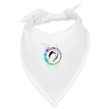 Hufeisen magnet - Bandana - Weiß - Vorne