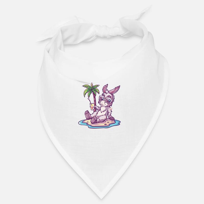 Esel Sommer Strand Comic Bandana