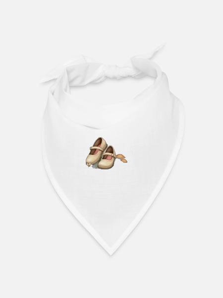 Baby Shoe Meadow Illustration - Bandana - white