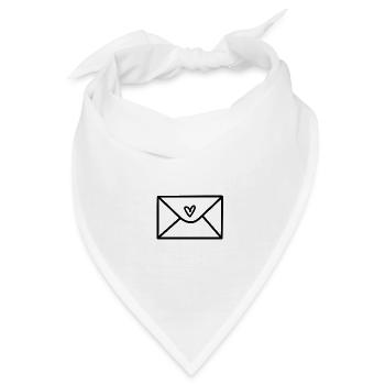 Briefe Liebesbrief Liebe - Bandana - Weiß - Vorne