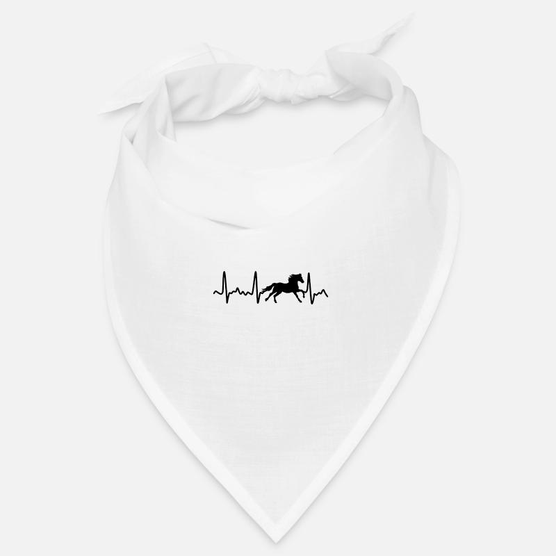 Heartbeat Pferd - Bandana - Weiß