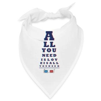 ALL YOU NEED IS LOVE 3D - Bandana - Weiß - Vorne