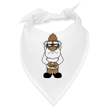 scheisse kacke sauer boese veraergert kot haufen h - Bandana - Weiß - Vorne