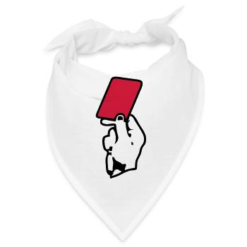Hand in Hand eine rote Karte rote Karte - Bandana - Weiß - Vorne