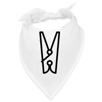 Wäscheklammer - Bandana - Weiß - Vorne