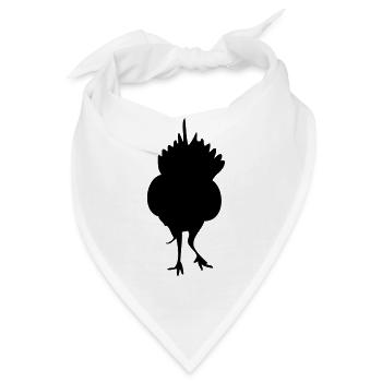 Perlhuhn - Bandana - Weiß - Vorne