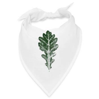 Eichenblatt / BLATT / EICHE Natur & Wald - Bandana - Weiß - Vorne