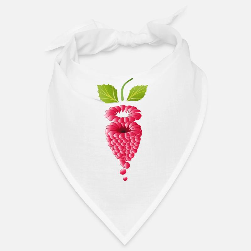 floating pink ripe raspberry Bandana