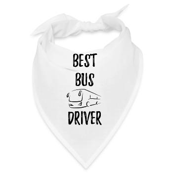 Bus Busfahrer Schulbus Autobus - Bandana - Weiß - Vorne