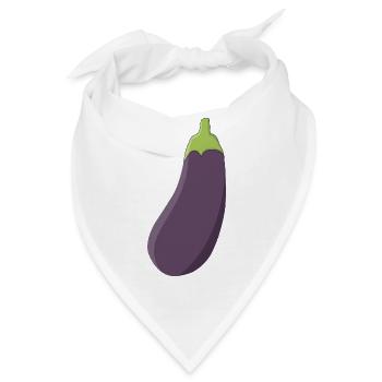 Aubergine - Bandana - Weiß - Vorne