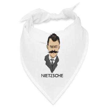 Friedrich Nietzsche - Bandana - Weiß - Vorne