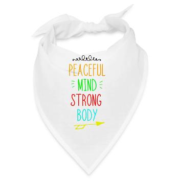 Friedlicher Geist und starker Körper - Bandana - Weiß - Vorne