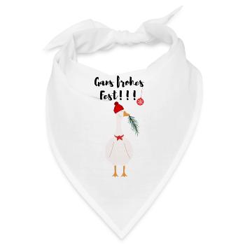 Gans frohes Fest - Bandana - Weiß - Vorne