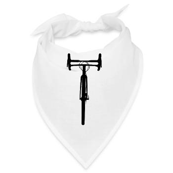 Gravelbike Silhouette - Bandana - Weiß - Vorne