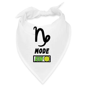Steinbock Sternzeichen Horoskop Statement - Bandana - Weiß - Vorne
