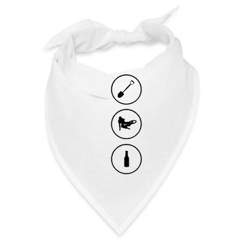 Dig ride enjoy - Bandana - Weiß - Vorne