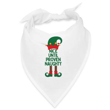 Elf Nizza, bis bewiesen unartig - Bandana - Weiß - Vorne