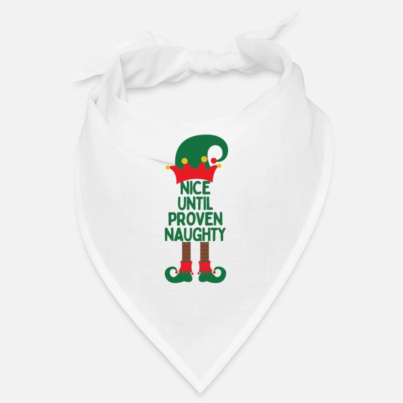Elf Nice Until Proven Naughty Bandana