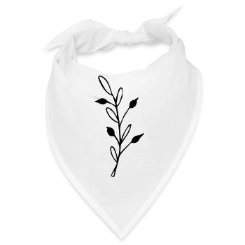 Flower Blume Pflanze - Bandana - Weiß - Vorne