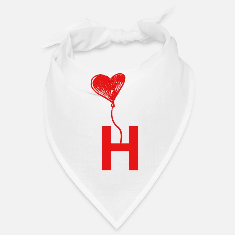 Letter h heart Bandana