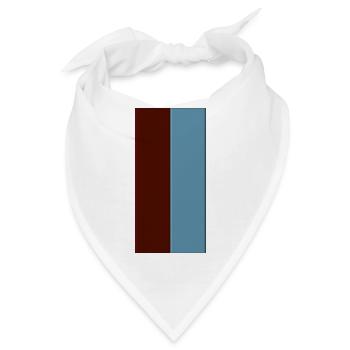 Rot Blau Farben - Bandana - Weiß - Vorne