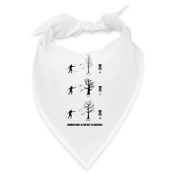 discgolf, Frisbeegolf, Bäume, disc, Hobby, Sport - Bandana - Weiß - Vorne