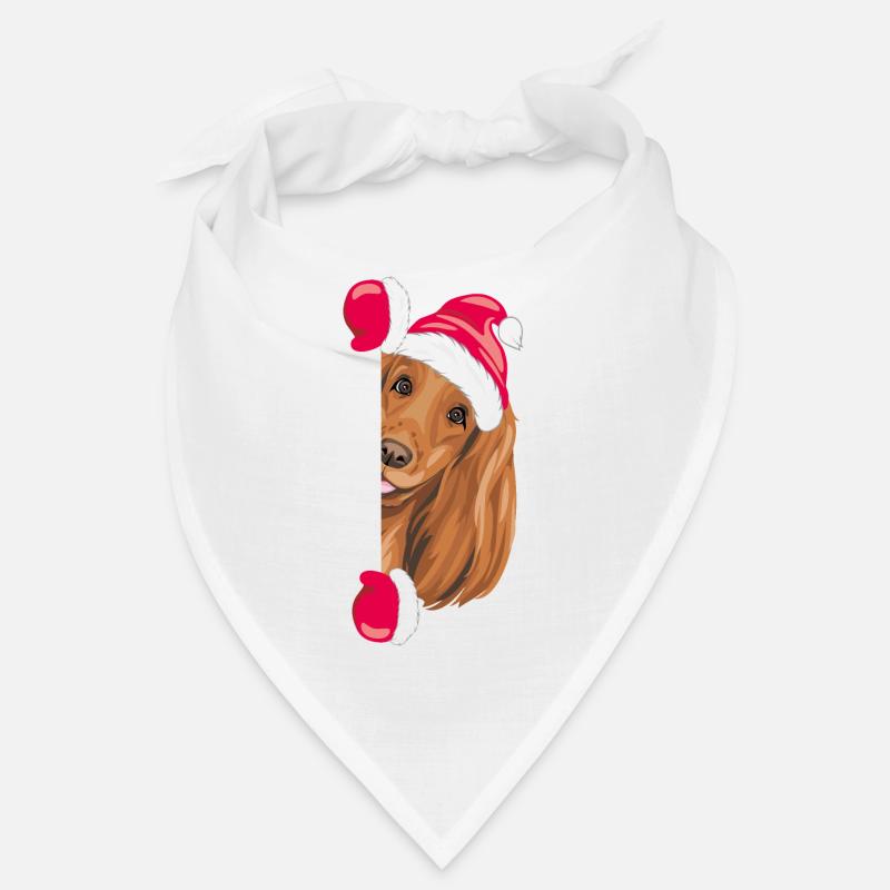 Coup d’œil drôle Santa Cocker Spaniel chien Bandana