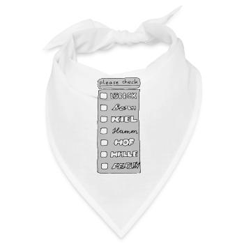Städtequiz - Bitte ankreuzen - Bandana - Weiß - Vorne