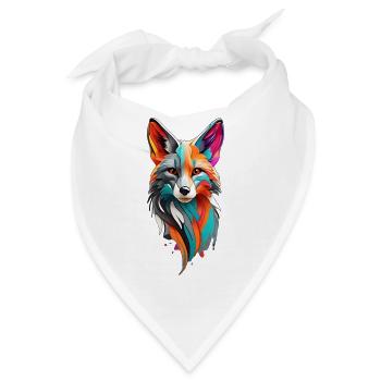 colorful fox - Bandana - Weiß - Vorne