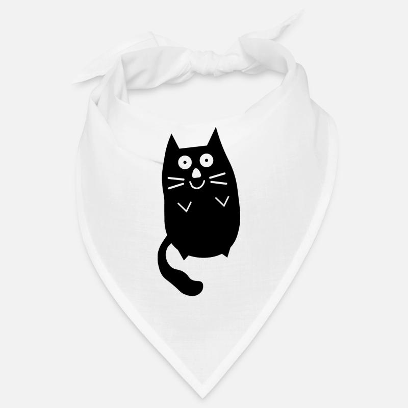 Chubby cute black cat Bandana