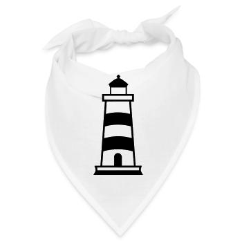 Leuchtturm - Bandana - Weiß - Vorne