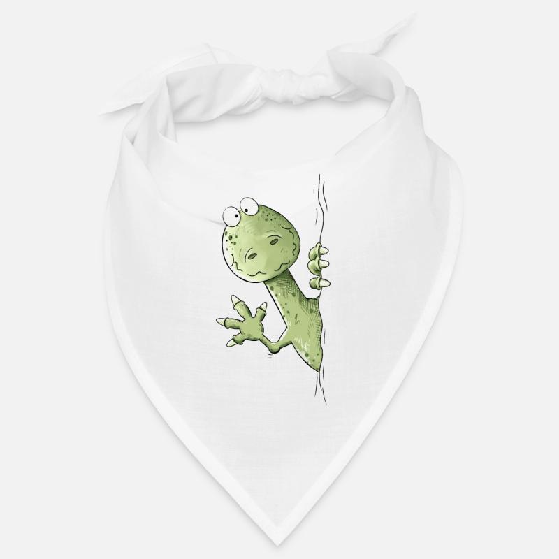 Drolliger Dino I Raptor Dinosaurier - Bandana - Weiß