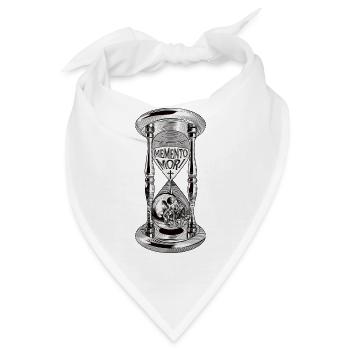 Memento Mori Sanduhr - Bandana - Weiß - Vorne
