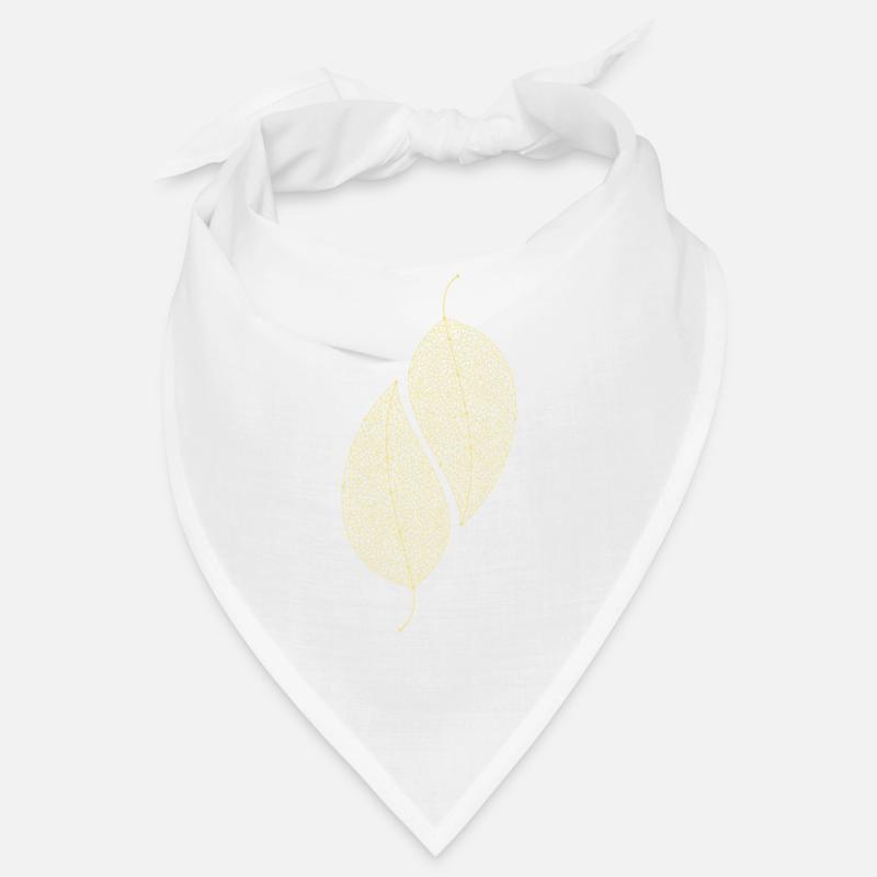 Blätter Dekorativ - Bandana - Weiß
