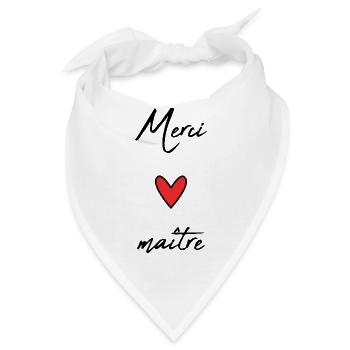 MEISTER. MEISTER. VIELEN DANK. DANKE, MEISTER. MEISTER. HERZ - Bandana - Weiß - Vorne