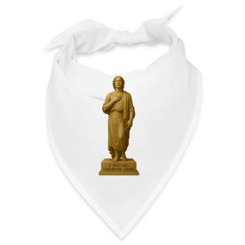 Meditative Statue mit inspirierendem Zitat - Bandana - Weiß - Vorne