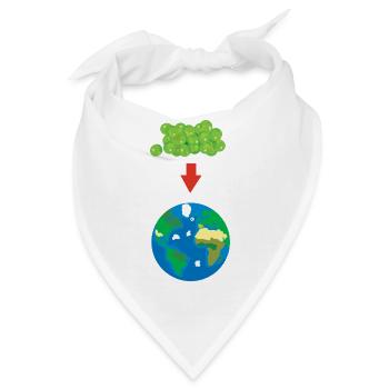 Erbsen auf der Erde - Bandana - Weiß - Vorne