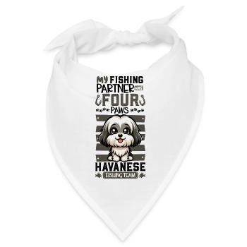 Angeln und Himalaya Schäferhund - Bandana - Weiß - Vorne